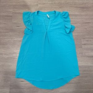 MWOT Zenana flowy top size small. Teal